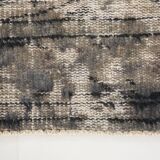 Tapis de course turc vintage en laine douce délavée, bleu marine, 2x9