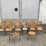 22 former vintage school chairs