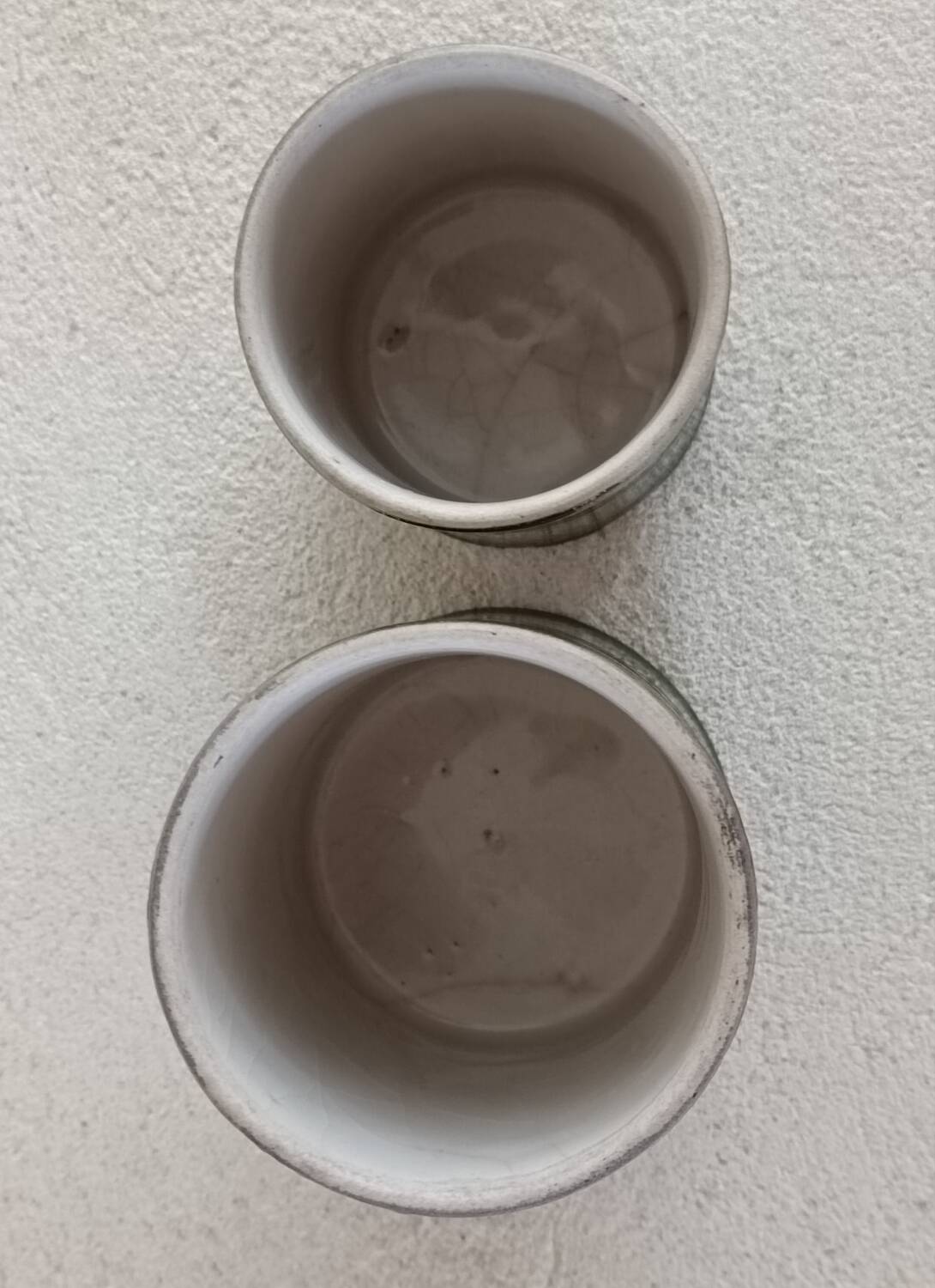 2 stoneware spice jars