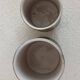 2 stoneware spice jars
