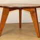 1950s oak tripod coffee table
