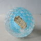 Glass and blue opaline vase