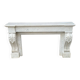 Charles x style fireplace in carrara marble, circa 1880