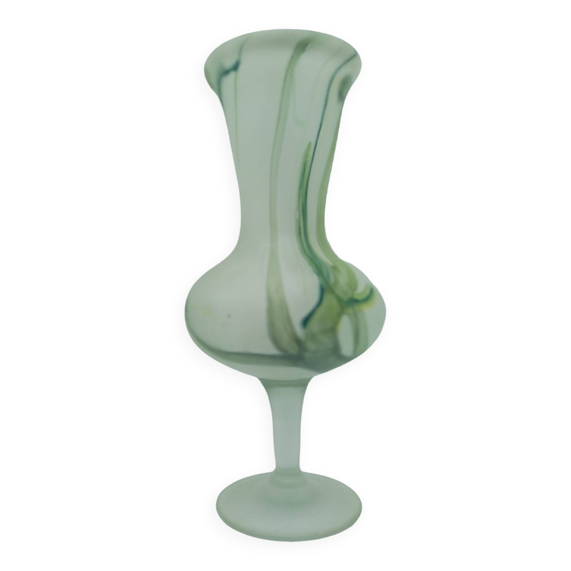 Glass paste vase. Signed JP Mateus 1996.