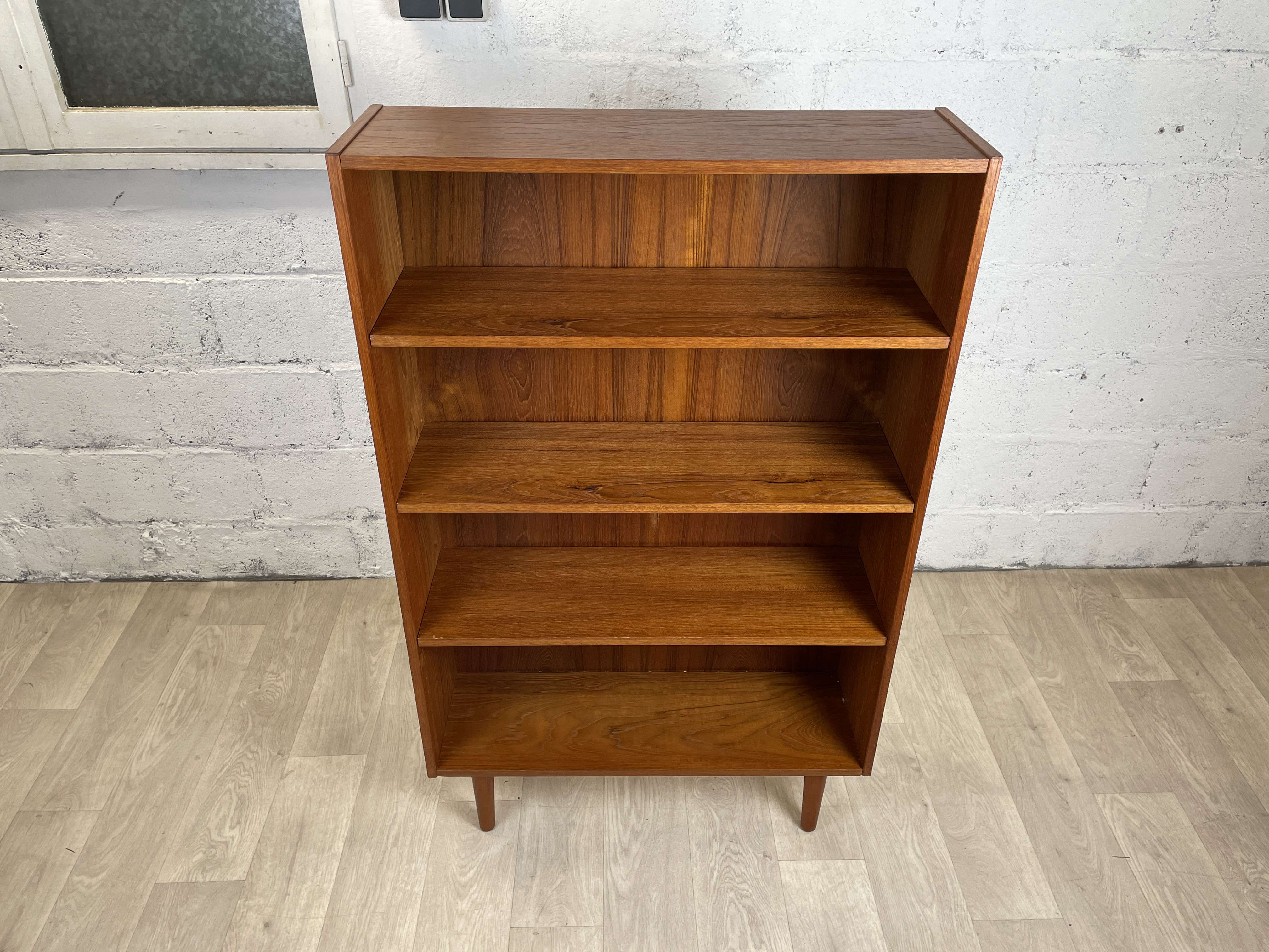 Scandinavian open library in teak, 60s