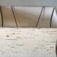 Vintage openwork wood lamp annees 60