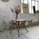 Vintage pink rattan coffee table