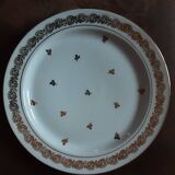 Large round Limoges porcelain dish