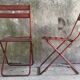Pair of metal folding chairs Drancy - vintage 1950s