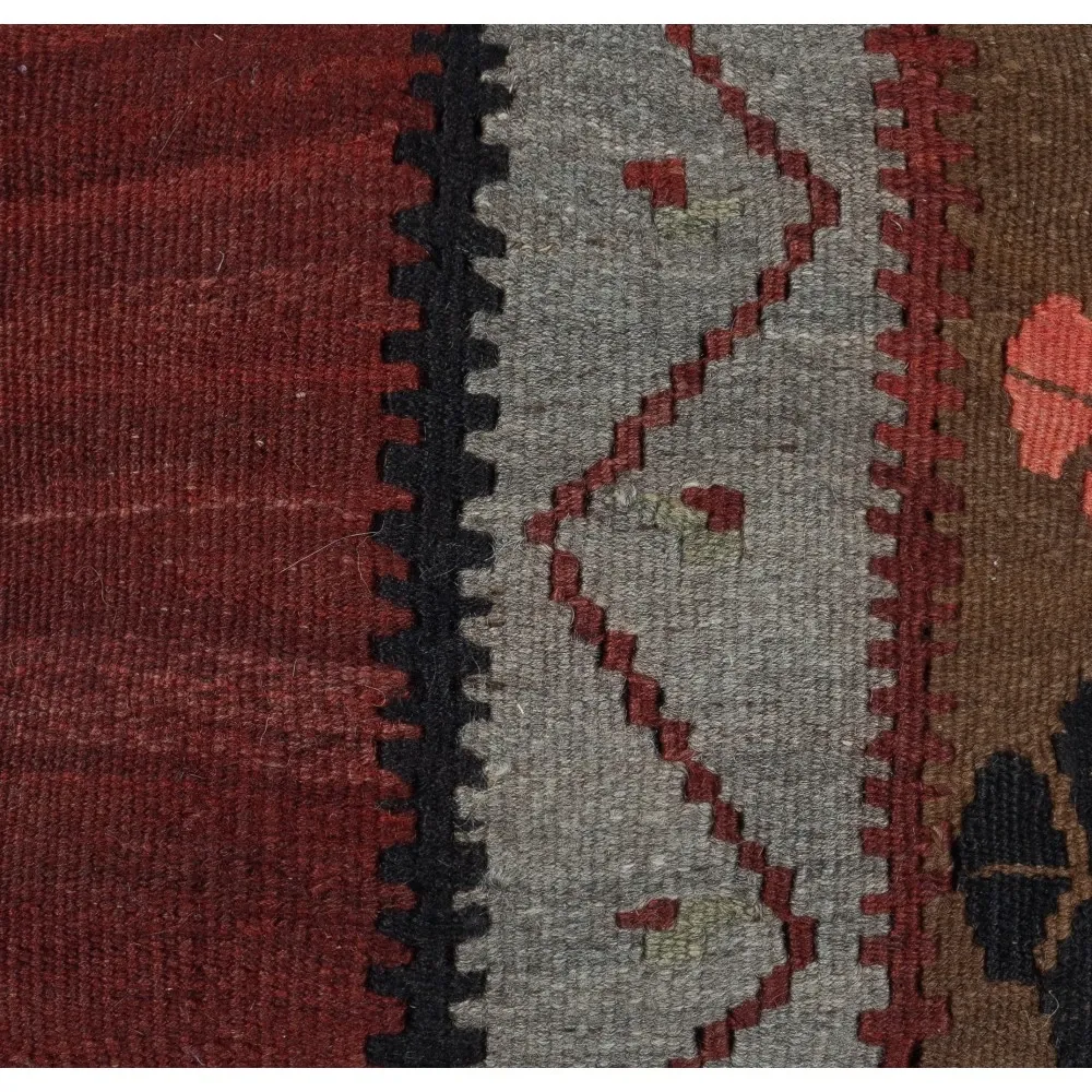 Vintage Wool Kilim Cushion Cover. Handwoven Turkish Accent Pillow. Traditional Throw Pillow