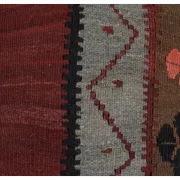 Vintage Wool Kilim Cushion Cover. Handwoven Turkish Accent Pillow. Traditional Throw Pillow