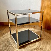 Gold metal side table, in the style of Maison Jansen, 1970s.