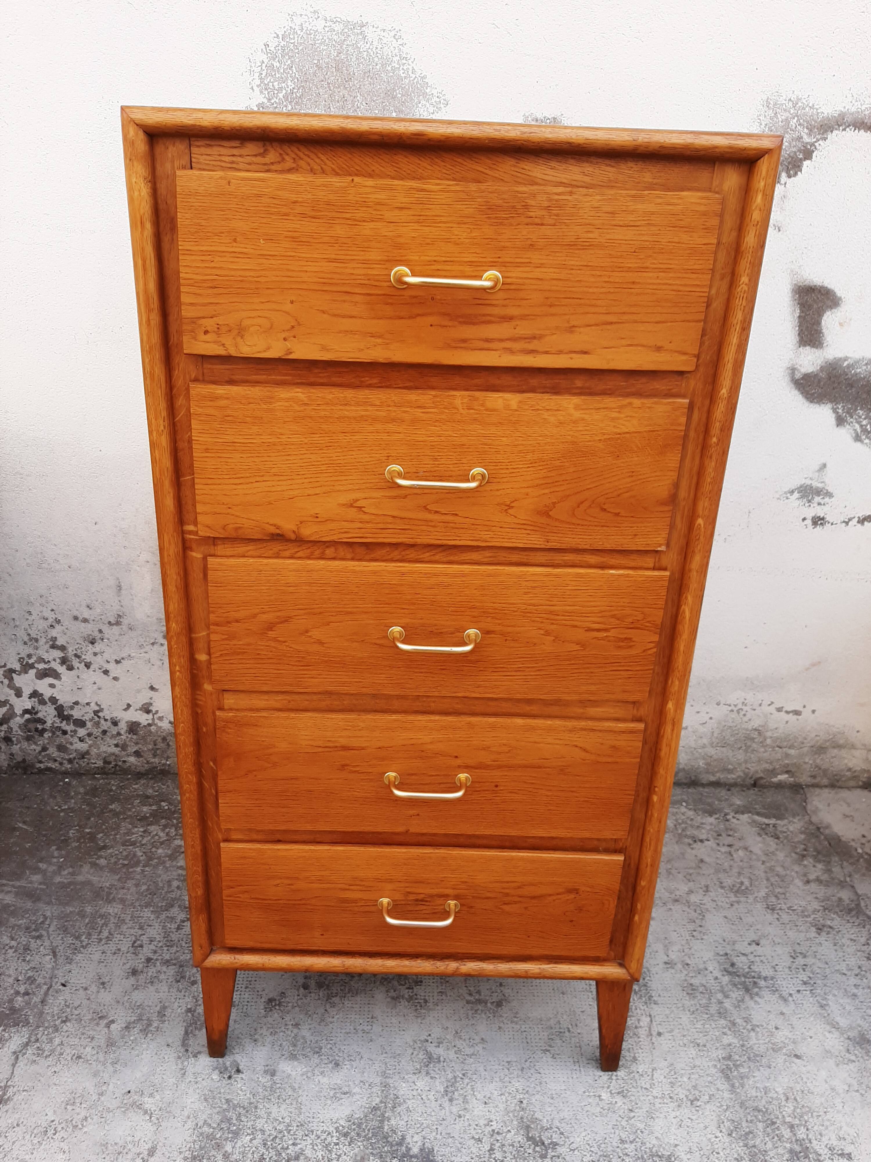 Vintage chiffonnier year 50 in light oak