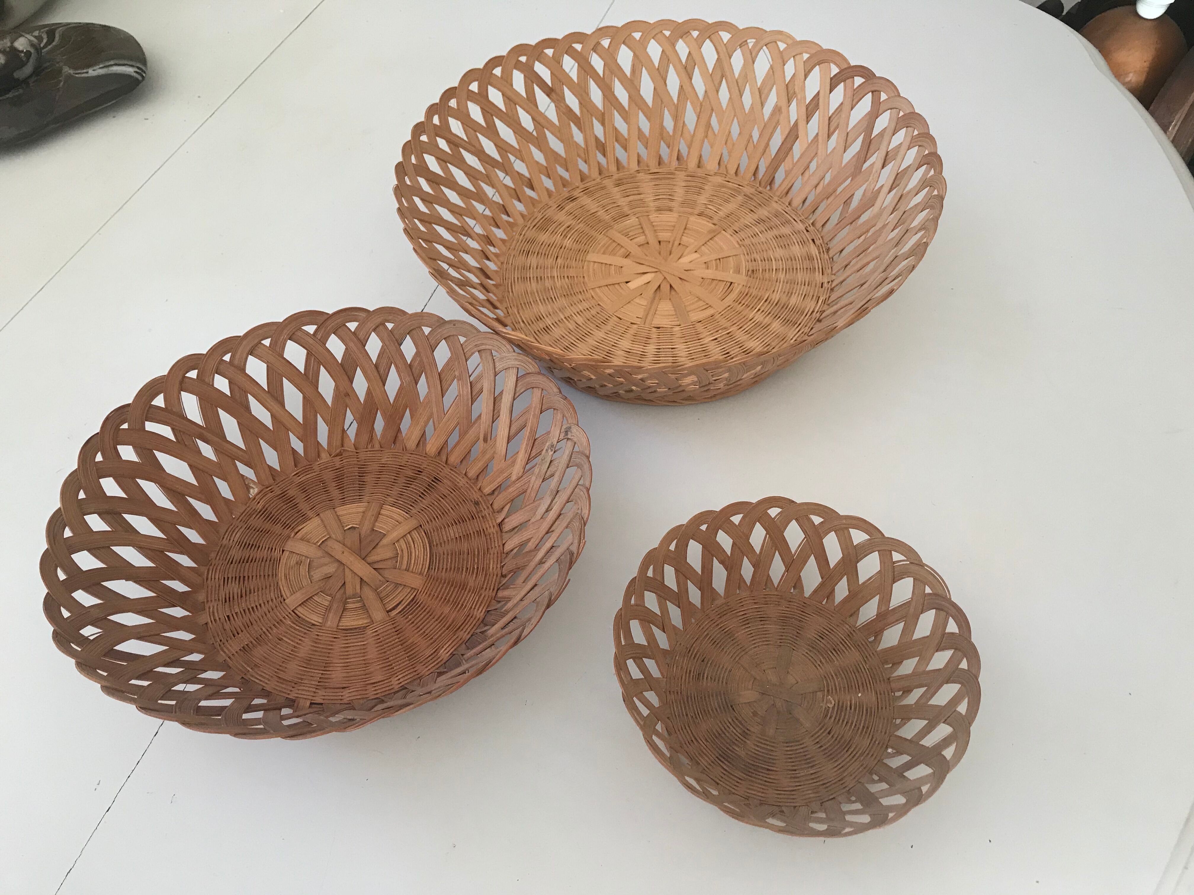 Suite de corbeilles vintage