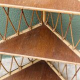 Rattan corner shelf