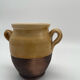 Varnished yellow terracotta confit pot