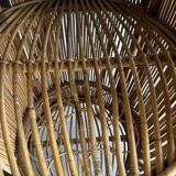 Vintage Bar Sports in bamboo and wicker bar cart, 1970s