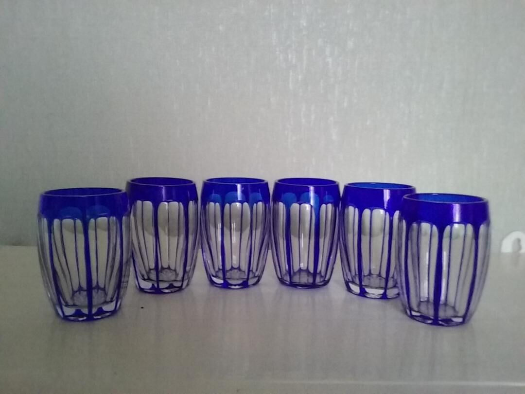 Art Deco glass liquor service