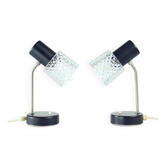 Lot de 2 lampes de table par Lustry, Tchécoslovaquie, années 1960