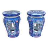 Pair of Asian Chinese porcelain stools