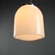 Vintage aluminium and white glass chandelier, design, Italy, 1970s.