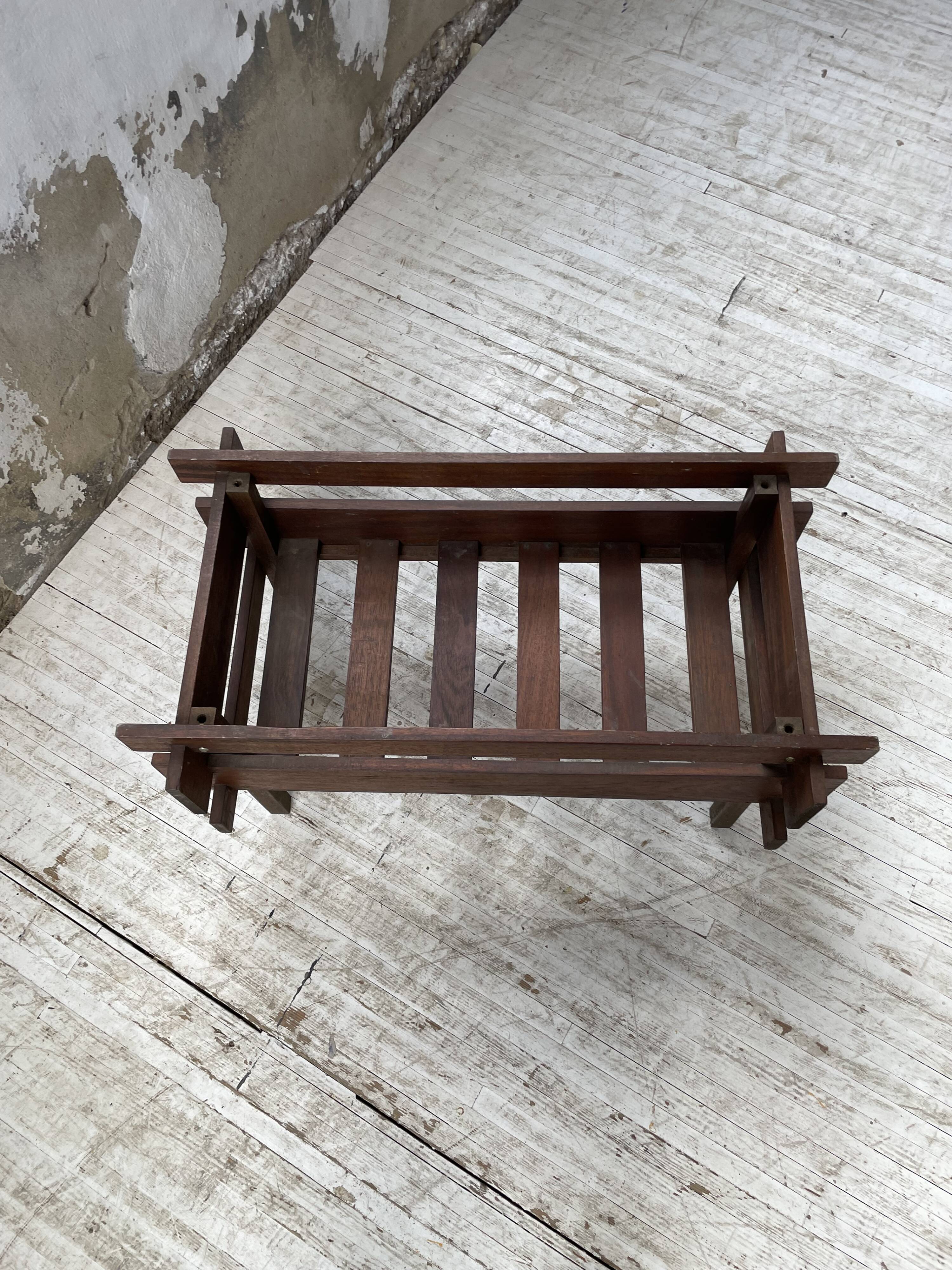 Small modernist oak planter from the 1950s