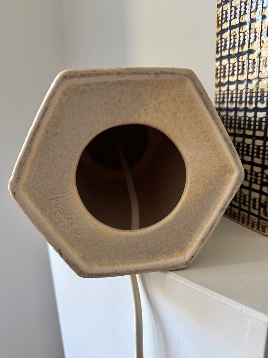 Lampes de table en grès par Haico Nitzsche pour Søholm, Danemark, années 1960, ensemble de 2.
