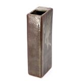 Vase brique en grès signé, années 70