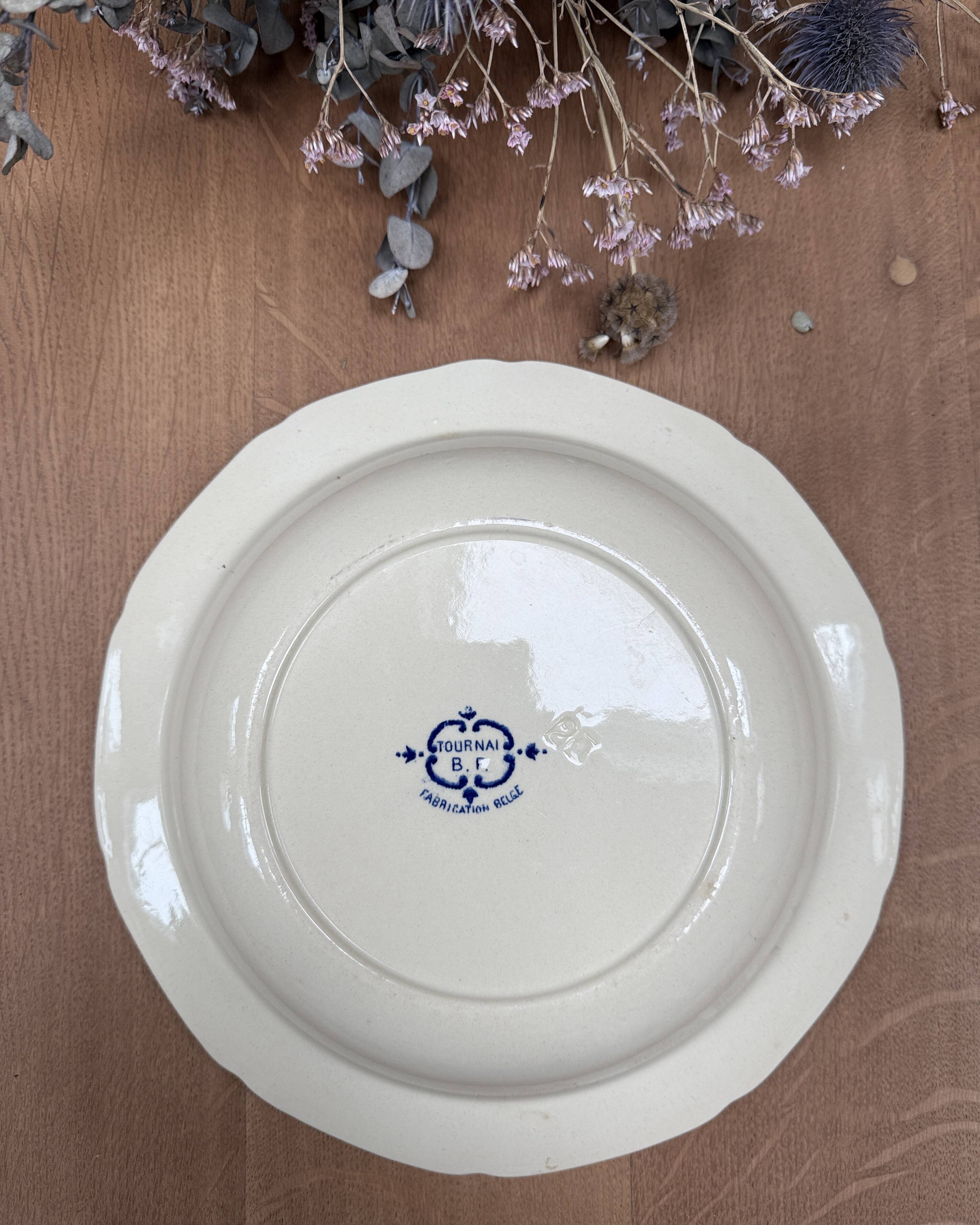 Large deep dish ironstone Boch Frères