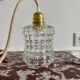Glass lamp with diamond pattern