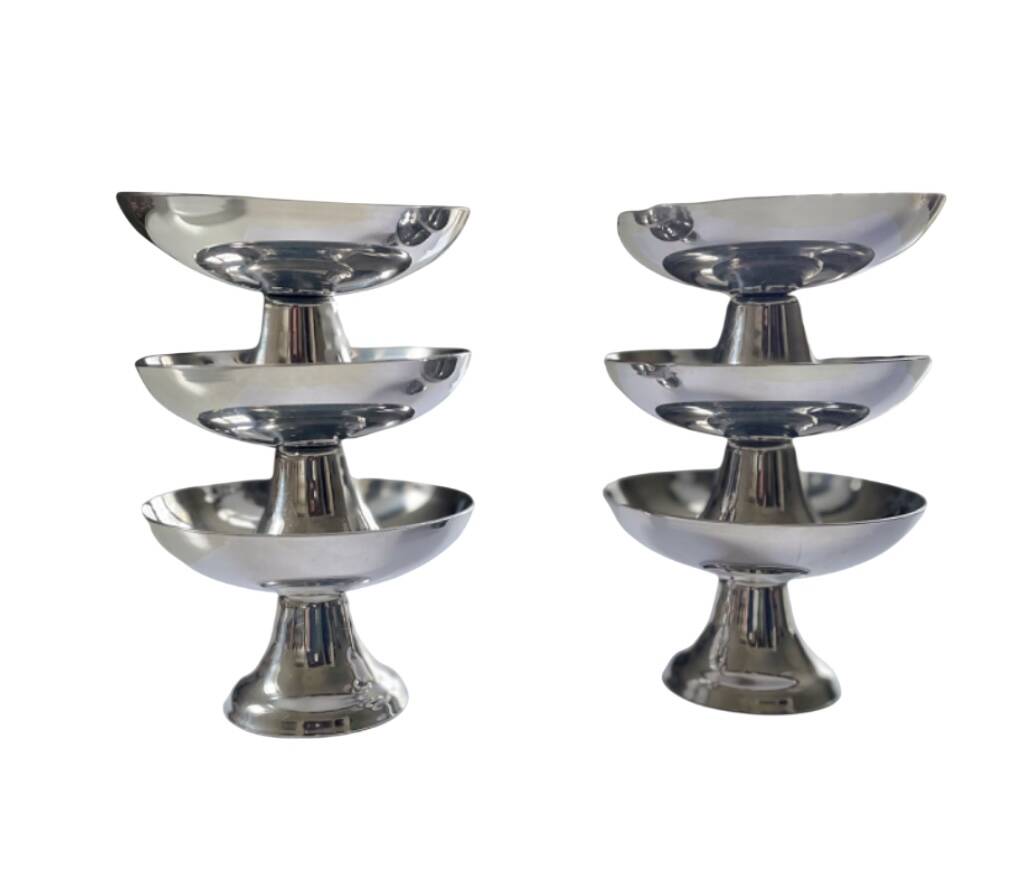 Guy Degrenne stainless steel ice cream bowls 18/10
