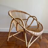 Rattan armchair shell 60s