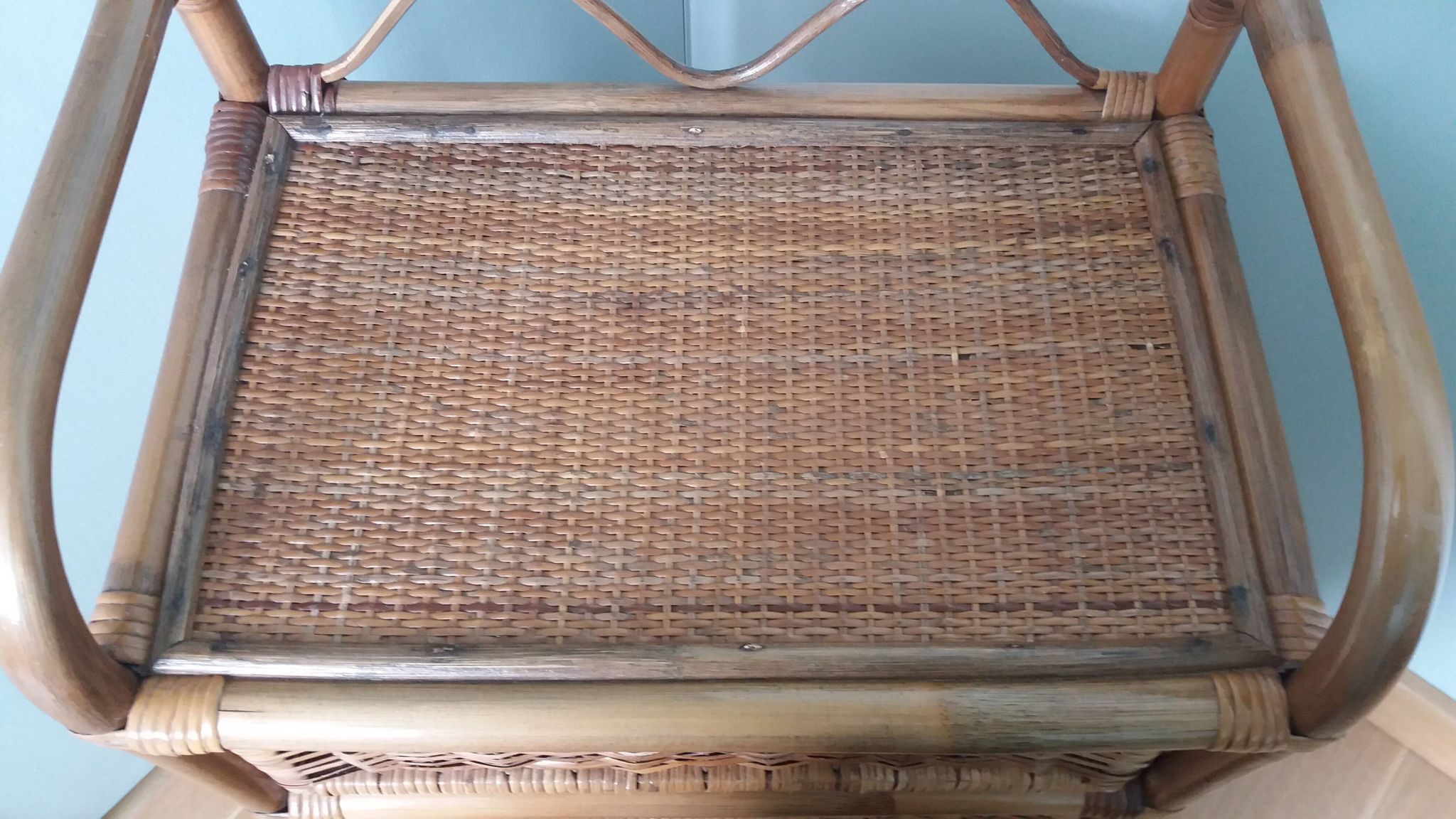 Rattan and wicker chest of drawers