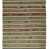 Modern Unique Rug, Turkish Oriental Handmade Boho Kilim Rug,for Kitchen,Bedroom	163x 251 cm