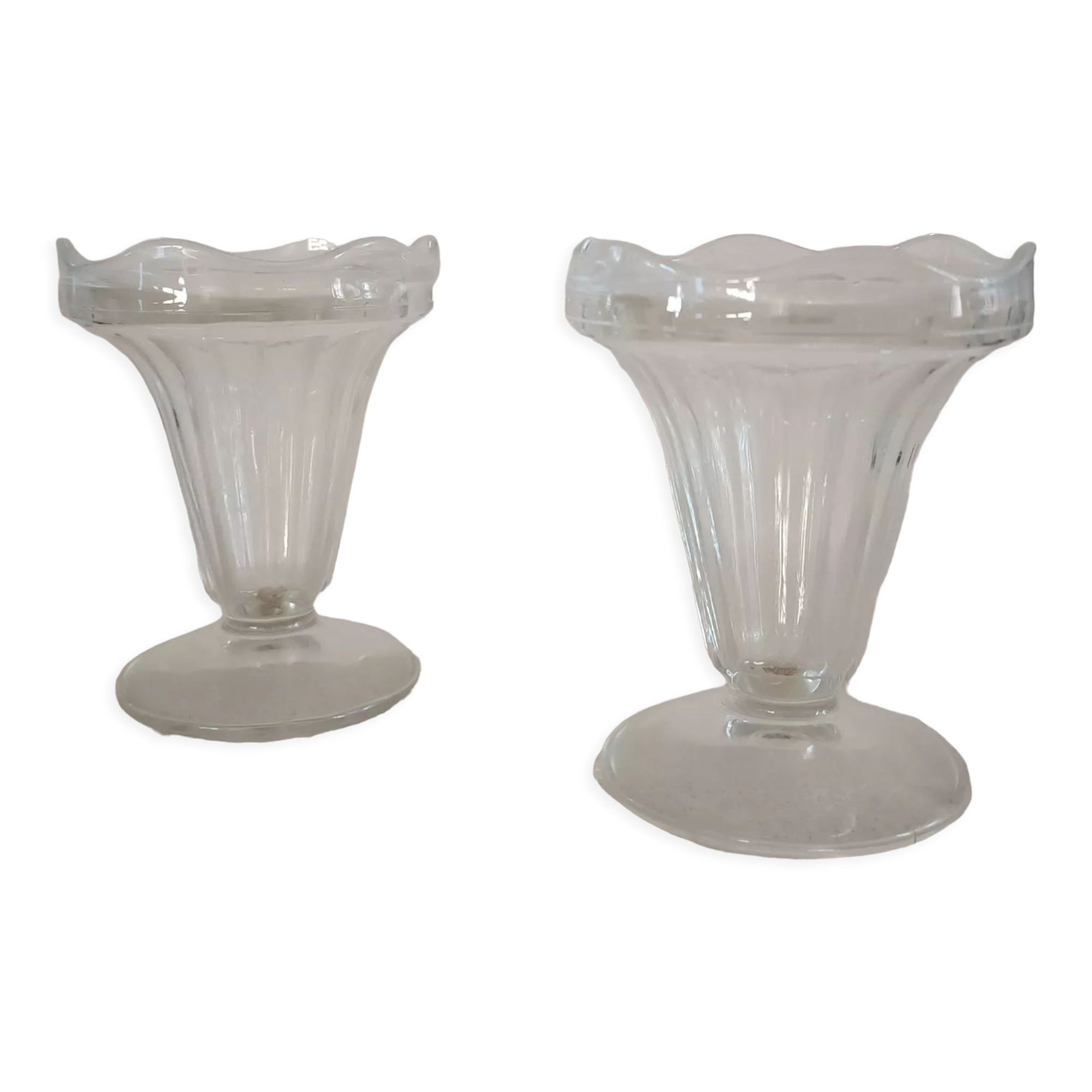 Lot de 2 coupes à glace années 1970