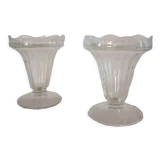 Lot de 2 coupes à glace années 1970