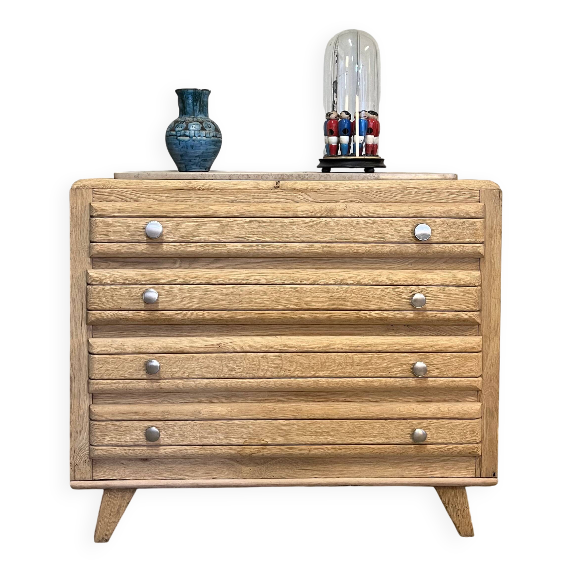 Commode vintage chêne brut