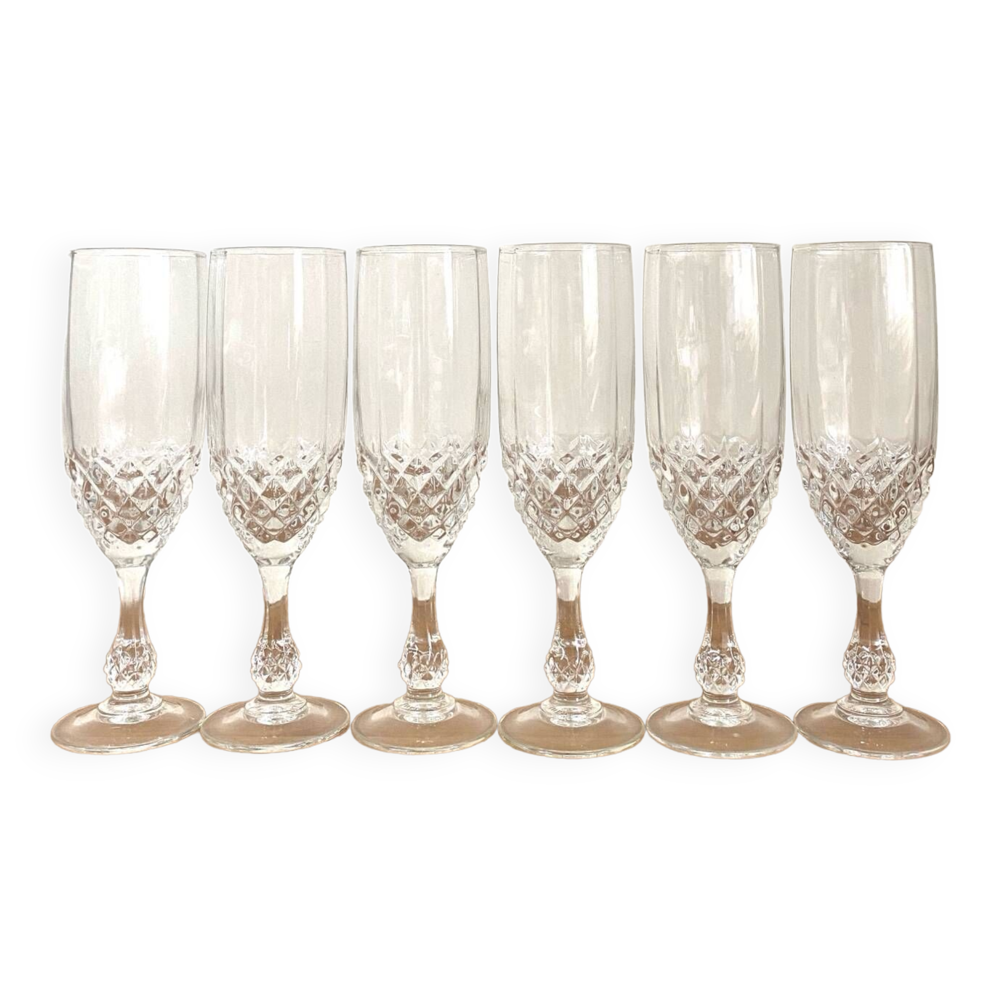 Glasses - vintage - Luminarc - Cristal d'Arques - "Chenonceaux" model - Very good condition