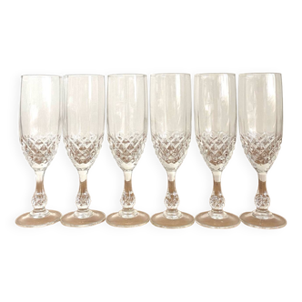 Glasses - vintage - Luminarc - Cristal d'Arques - "Chenonceaux" model - Very good condition