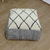 100% handmade artisanal Berber pouf