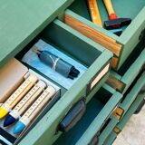 Industrial cabinet with drawers