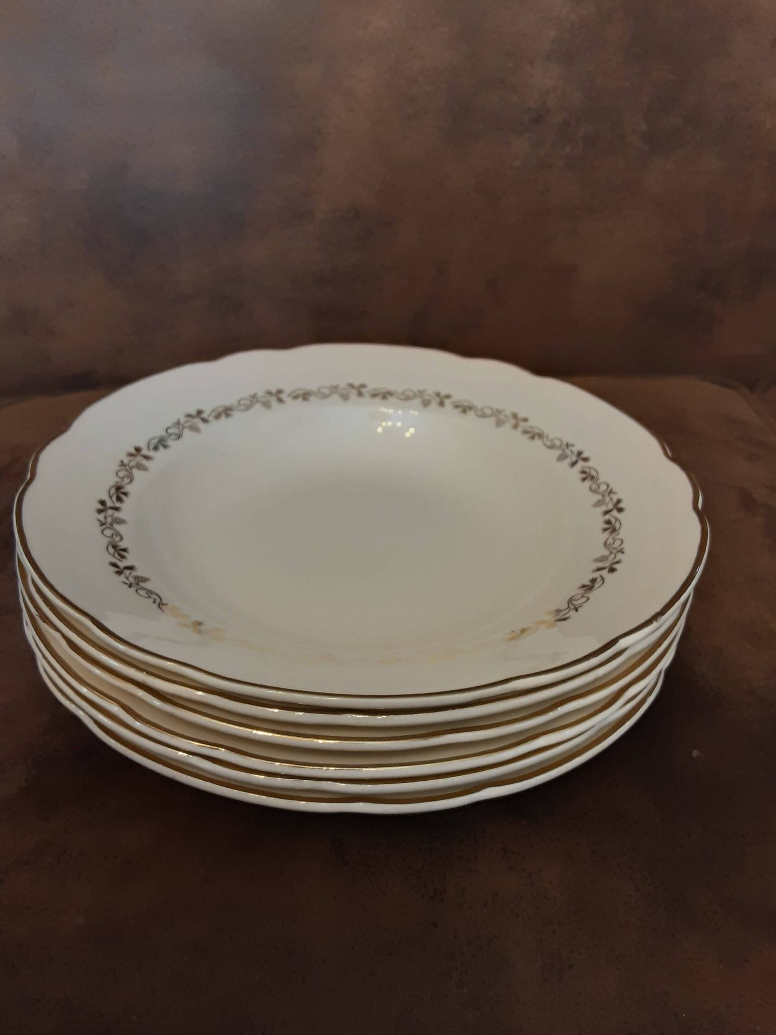 Set of 6 Willeroy and Boch soup plates