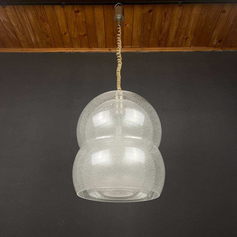 Suspended Murano lamp attributed to Mazzega, Italy, 1960s.