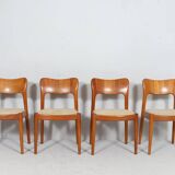 Niels Koefoed for Hornslet, 4 chairs / dining chairs, model '177', teak, 1960s, Denmark.