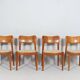 Niels Koefoed pour Hornslet, 4 chaises/chaises de salle à manger, modèle '177', teck, années 1960, Danemark.