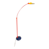 Multicolored articulated floor lamp, postmodern, 1980