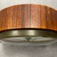 Mid century teak & brass lizana clock, vintage electric table clock