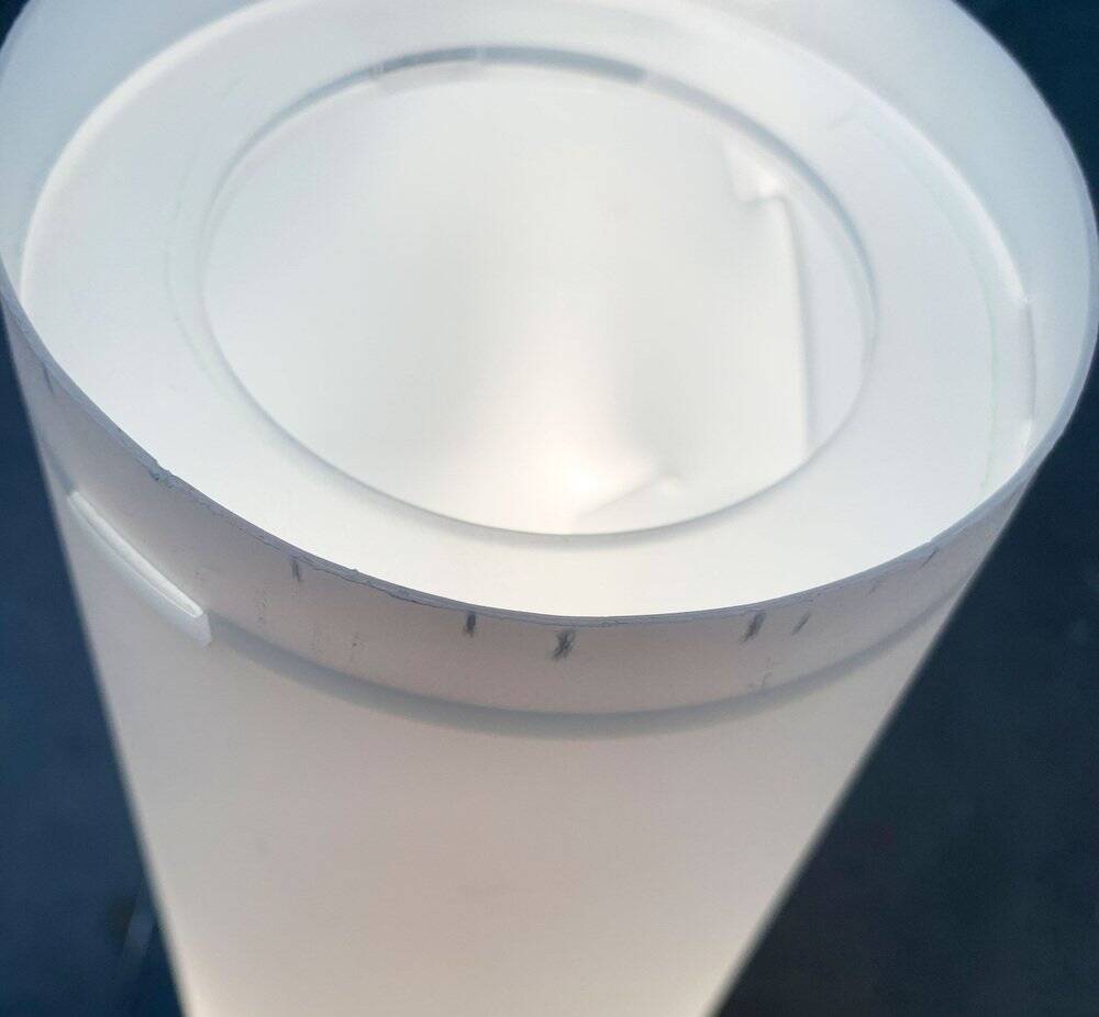 Italian postmodern cone floor lamp by Emporium