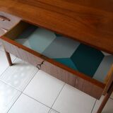 Scandinavian office 60s teak foot compass