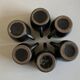 Set of 6 mid-century pottery mugs in glazed earthenware, 1960.